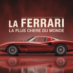 ferrari la plus chère du monde en voiture classique rouge sur fond doré