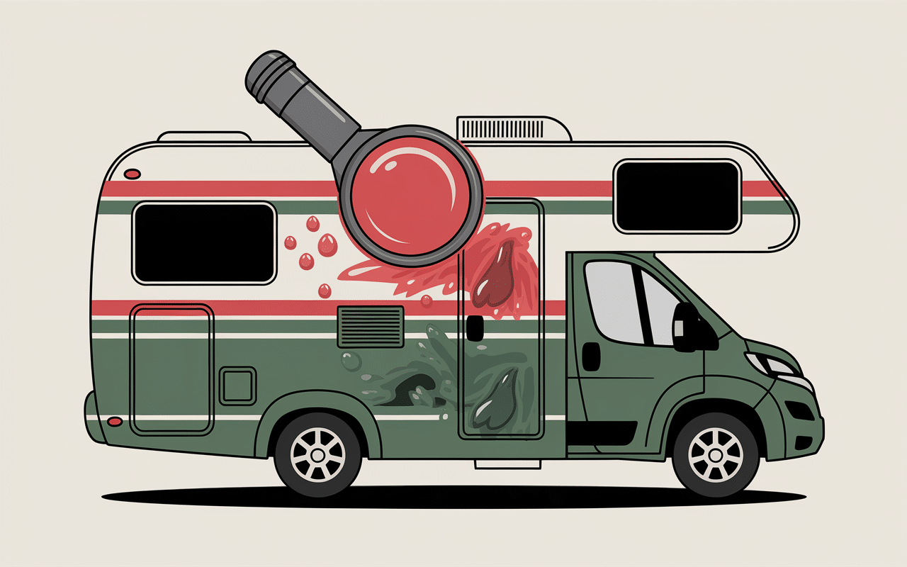loupe sur marque de camping-car à éviter coupe défauts