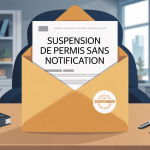 je n'ai pas recu la notification de suspension de permis document officiel