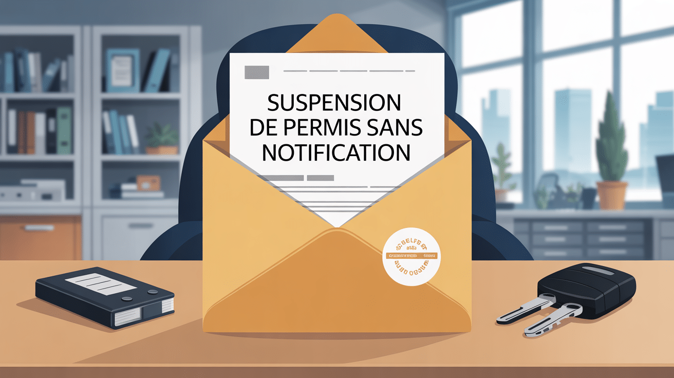 je n'ai pas recu la notification de suspension de permis document officiel