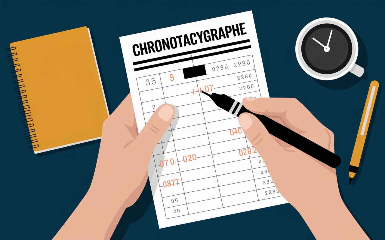 Lire ticket chronotachygraphe, contrôle étape par étape
