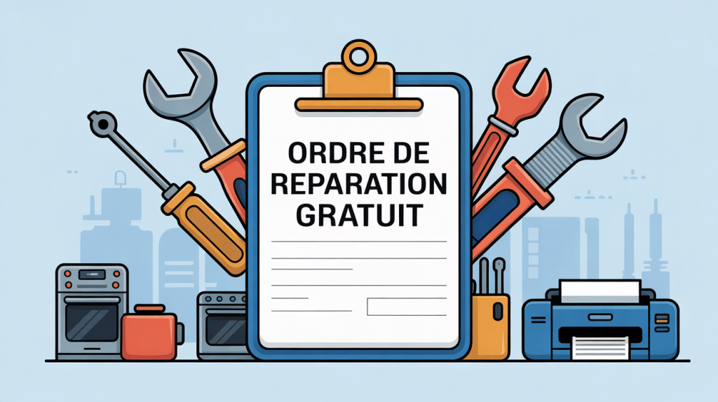 formulaire ordre de réparation à imprimer gratuit avec outils et imprimante