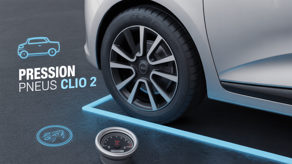 Manomètre digital mesure pression pneu Clio 2