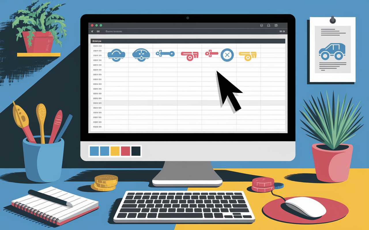 création personnalisation tableau suivi entretien véhicule excel gratuit