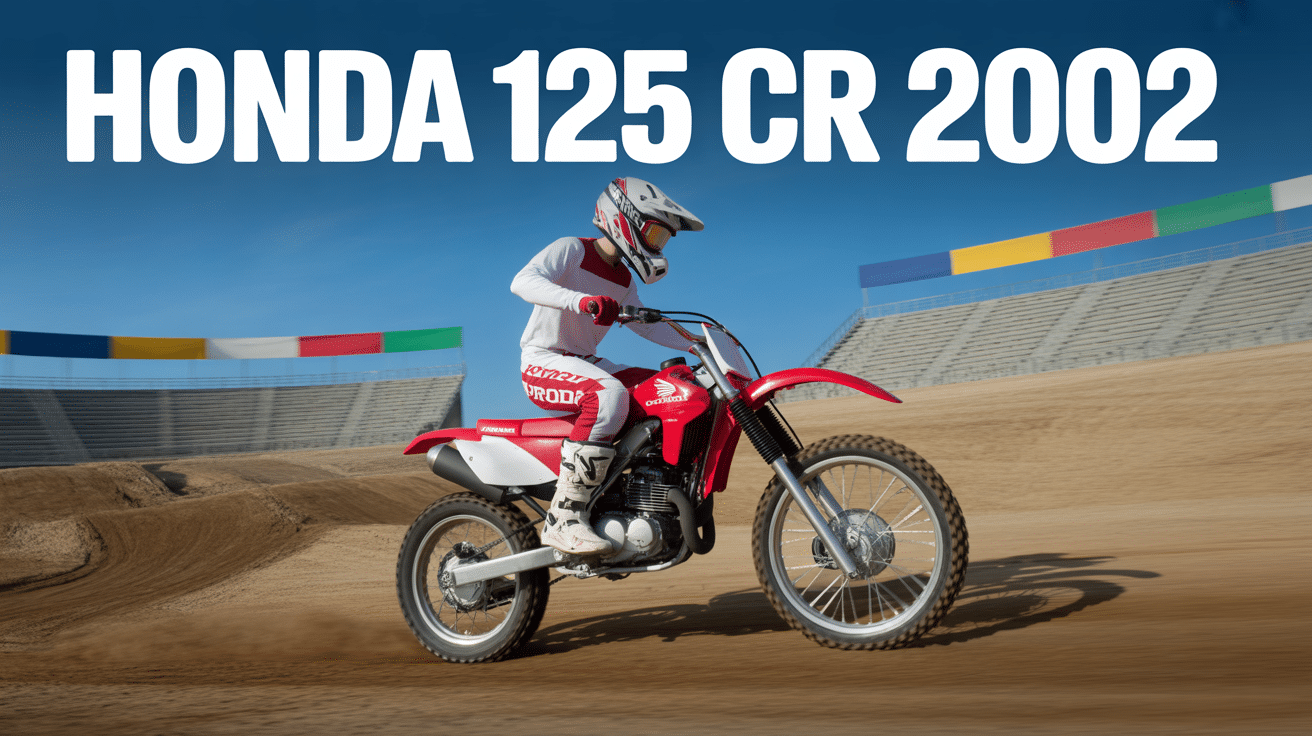 125 cr 2002 en action sur piste de terre