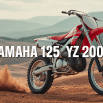 125 yz 2000 en course sur piste de motocross