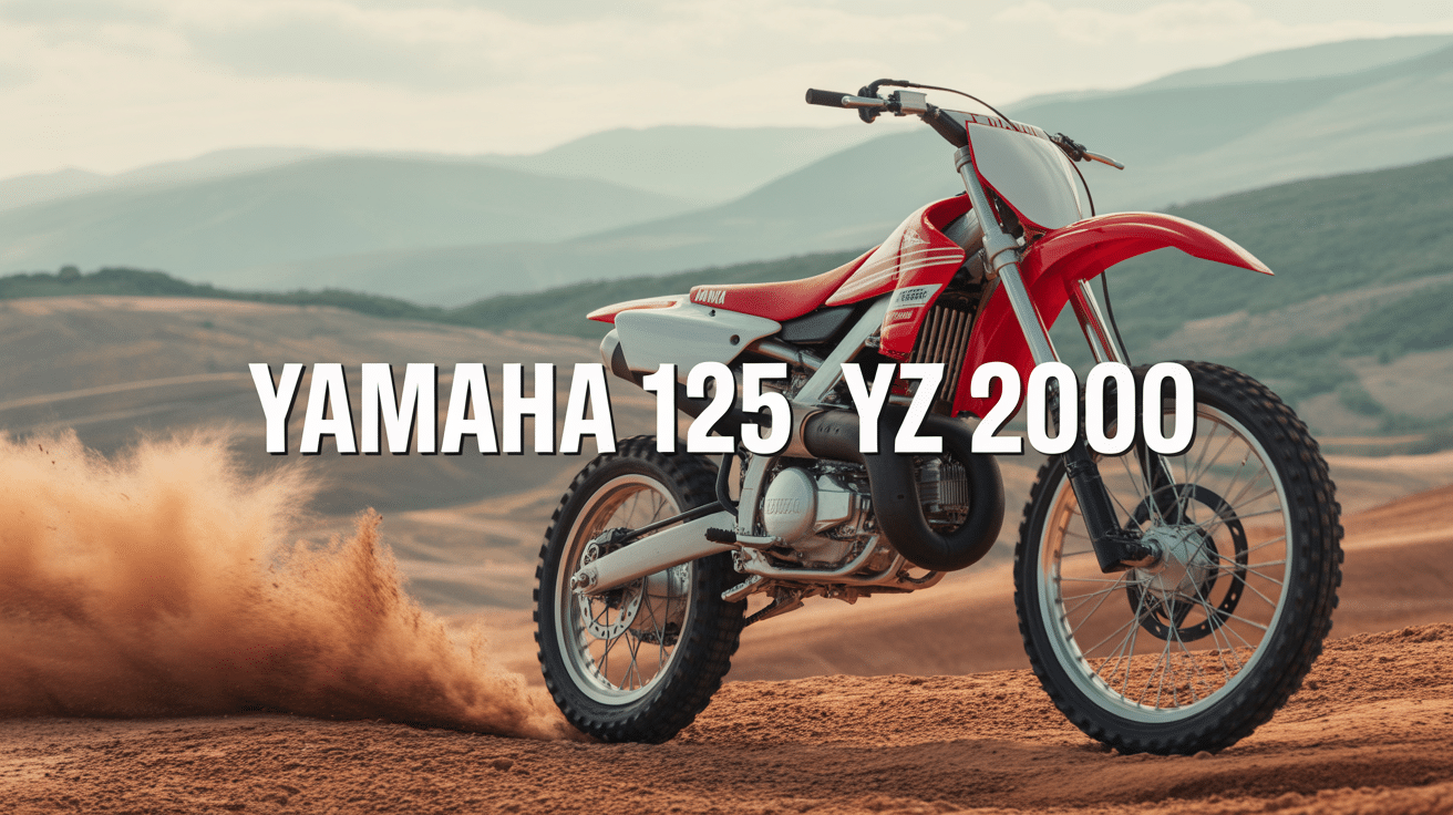 125 yz 2000 en course sur piste de motocross