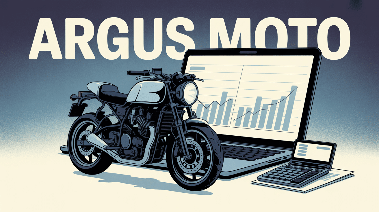 illustration argus d une moto ordinateur calcul prix