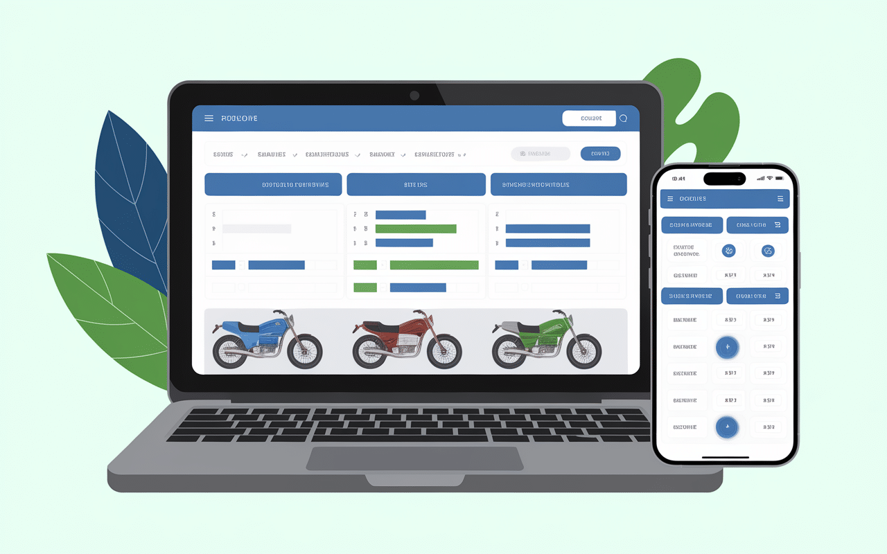 interface web estimation argus d une moto ordinateur smartphone