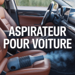aspirateur pour voiture sur siège conducteur intérieur moderne