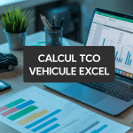 Calcul tco véhicule excel vue bureau ordinateur graphique