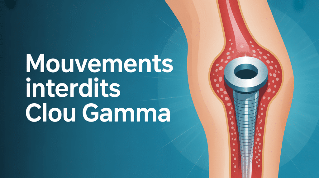 Clou gamma mouvements interdits hanche implant