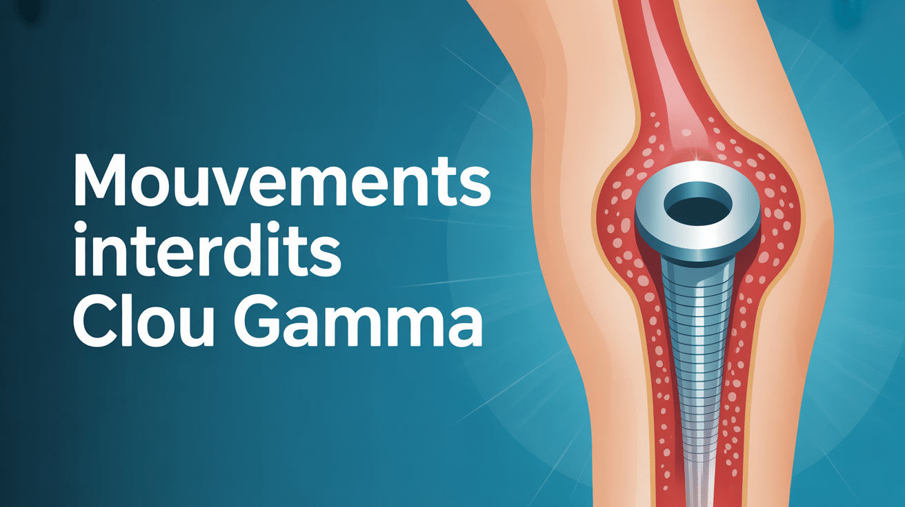 Clou gamma mouvements interdits hanche implant