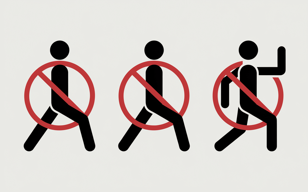 Clou gamma mouvements interdits mouvements proscrits