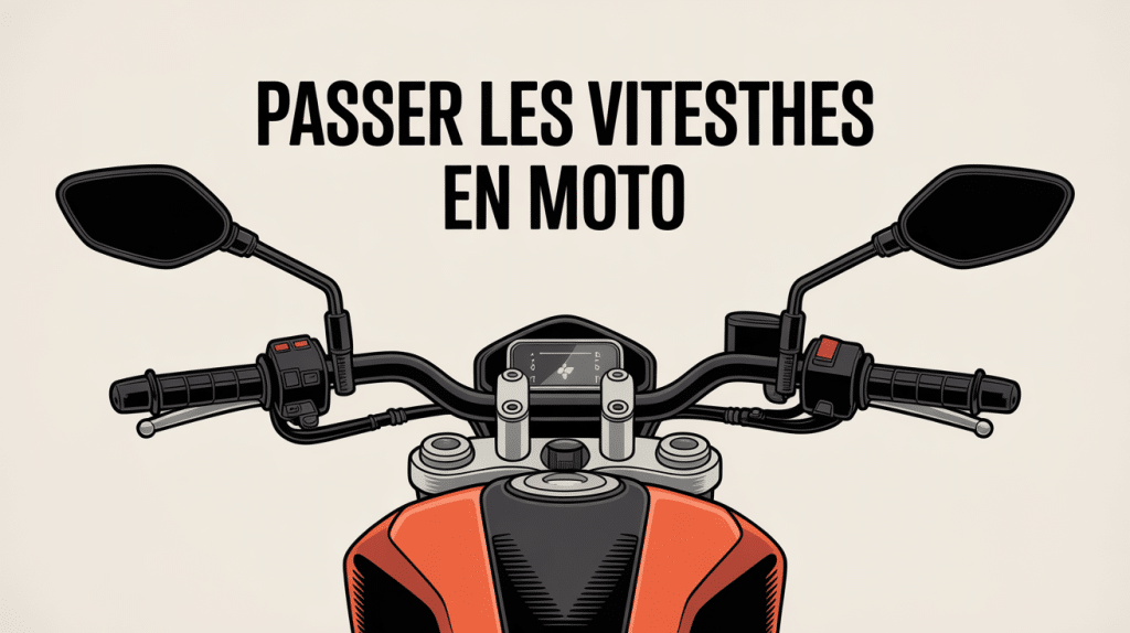 Comment passer les vitesses en moto vue rapprochée des commandes