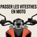 Comment passer les vitesses en moto vue rapprochée des commandes