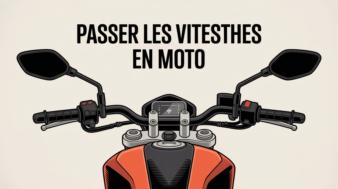 Comment passer les vitesses en moto vue rapprochée des commandes