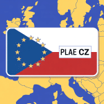 illustration cz plaque carte europe