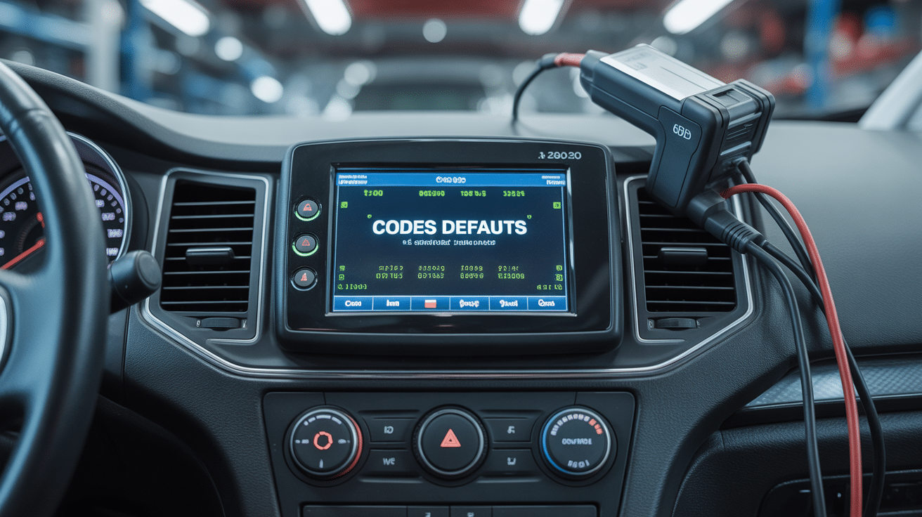 diagnostic trouble codes bmw sur tableau de bord avec scanner obd