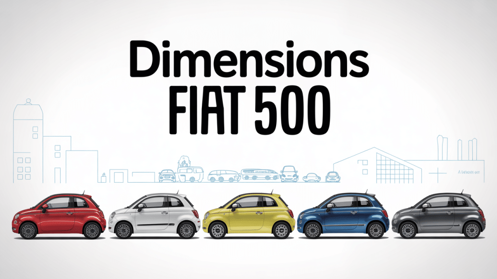 aperçu visuel dimension fiat 500 versions côte à côte