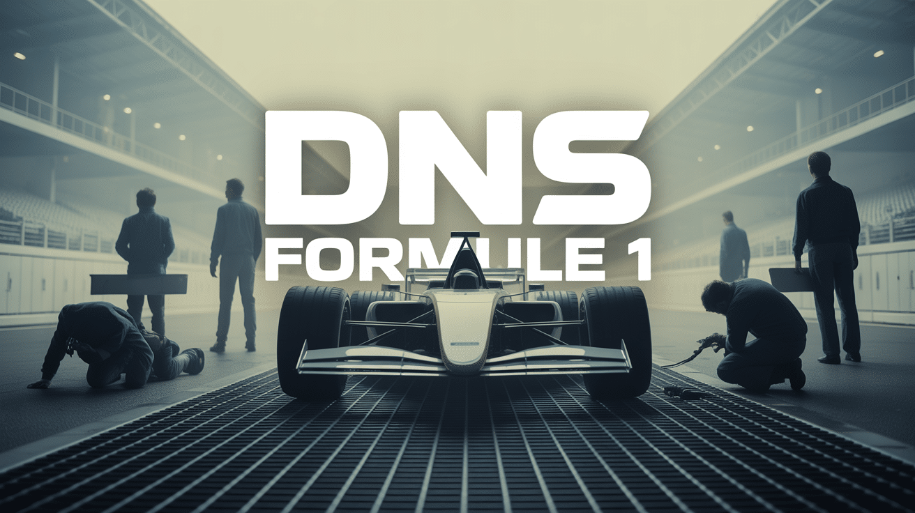 formula 1 dns monoplace sur grille de depart