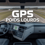 gps poid lourds affiché sur écran cabine camion