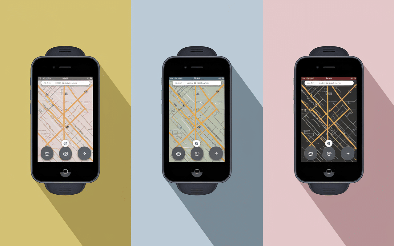 différents gps poid lourds comparés sur table