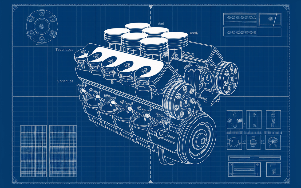 honda 750 4 vue moteur technique blueprint