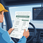 Lire un ticket chronotachygraphe illustration conducteur