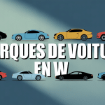 Panorama silhouettes marque de voiture en W