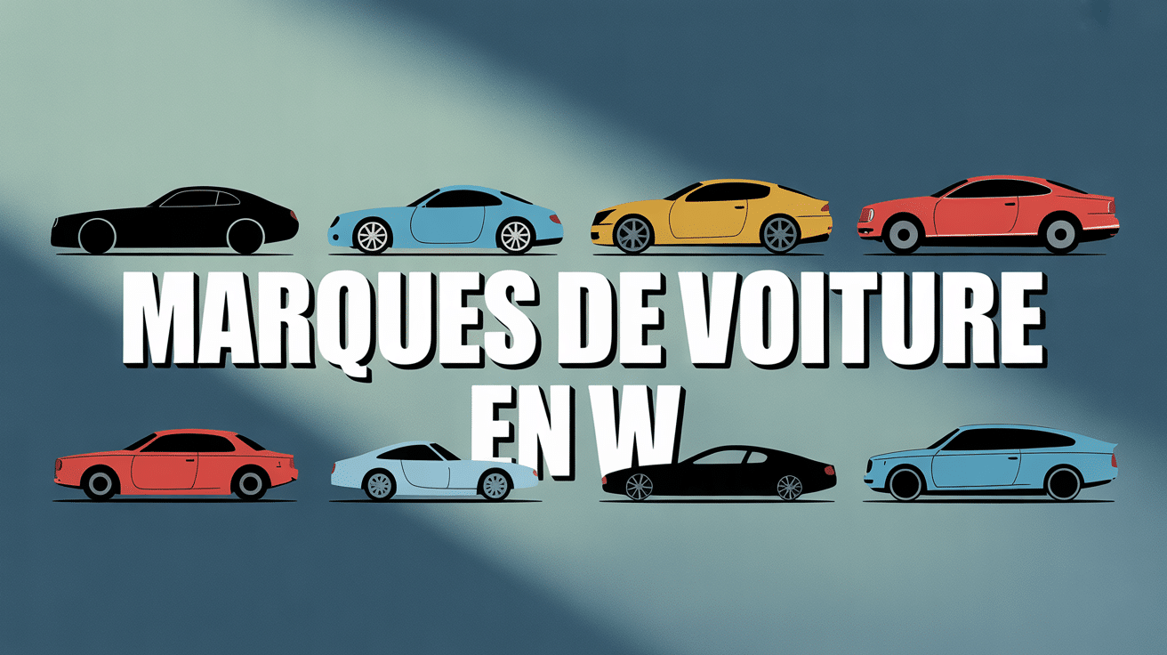 Panorama silhouettes marque de voiture en W