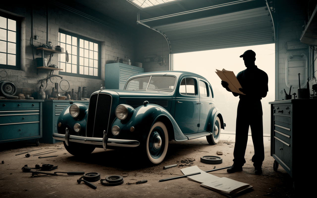 garage sépia marque de voiture en z méconnue