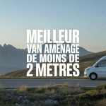 Vue d'un meilleur van aménagé moins de 2m sur route de montagne