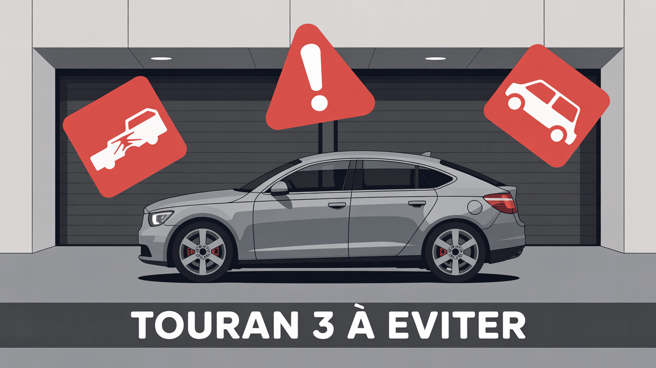 Modèle Touran 3 à éviter illustration avec avertissements