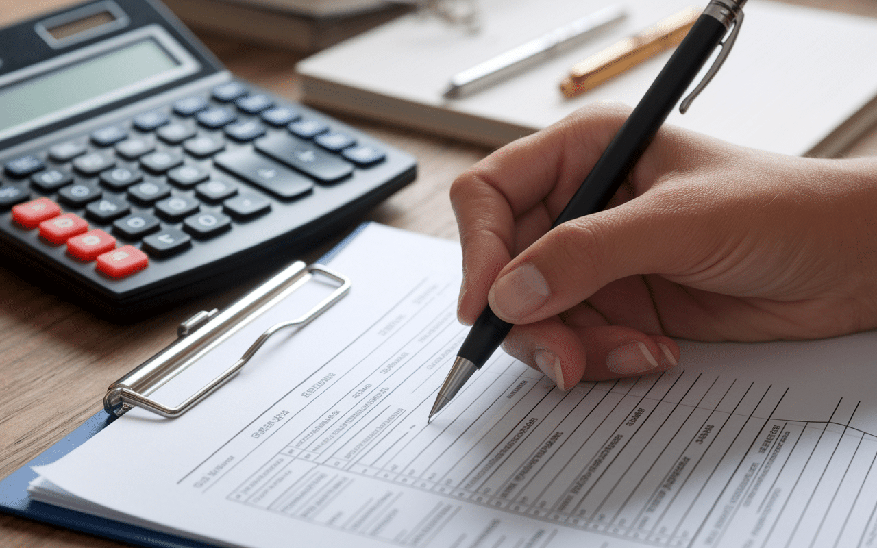 Formulaire ordre de réparation vierge en cours de remplissage