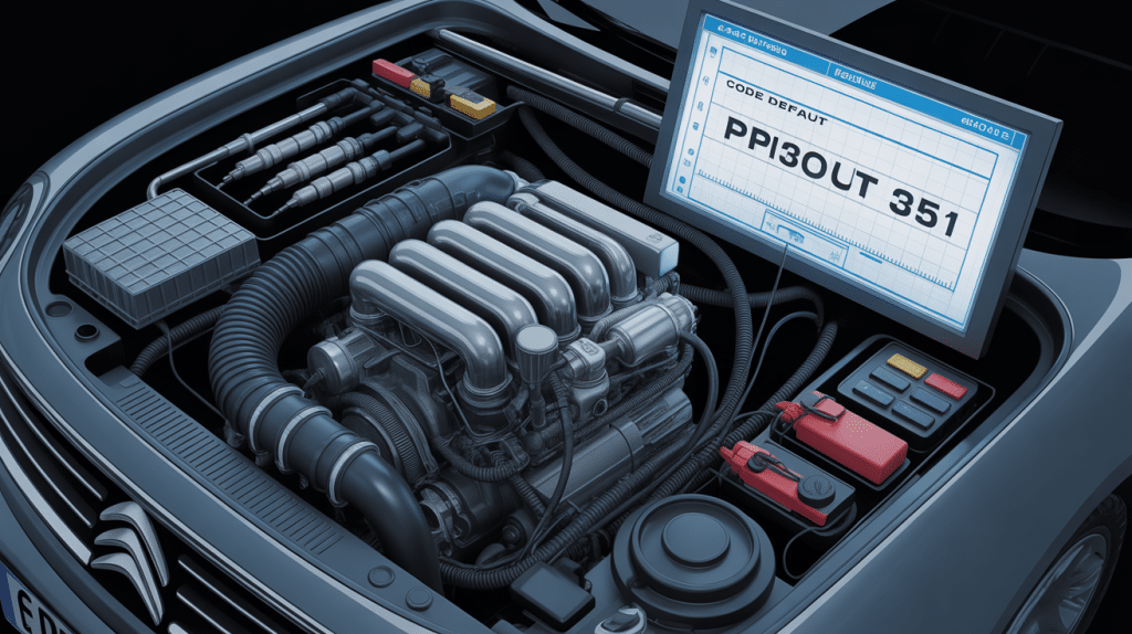 illustration technique p1351 citroen voyant moteur