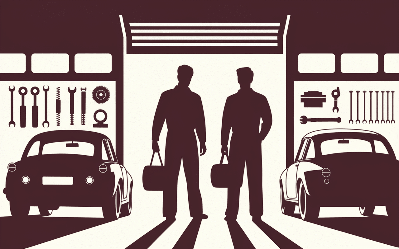 peter miles pilote père fils garage voitures classiques