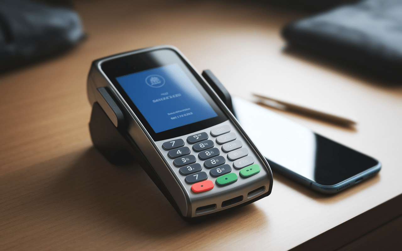 terminal paiement moderne station de lavage