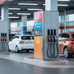 station de lavage moderne avec distributeur de jetons