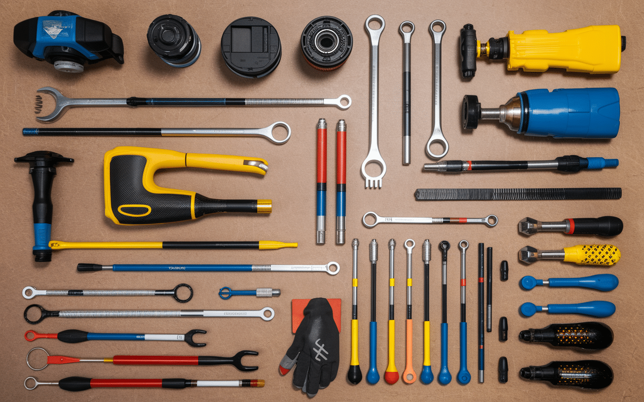 repose cardan gauche kangoo outils sur établi