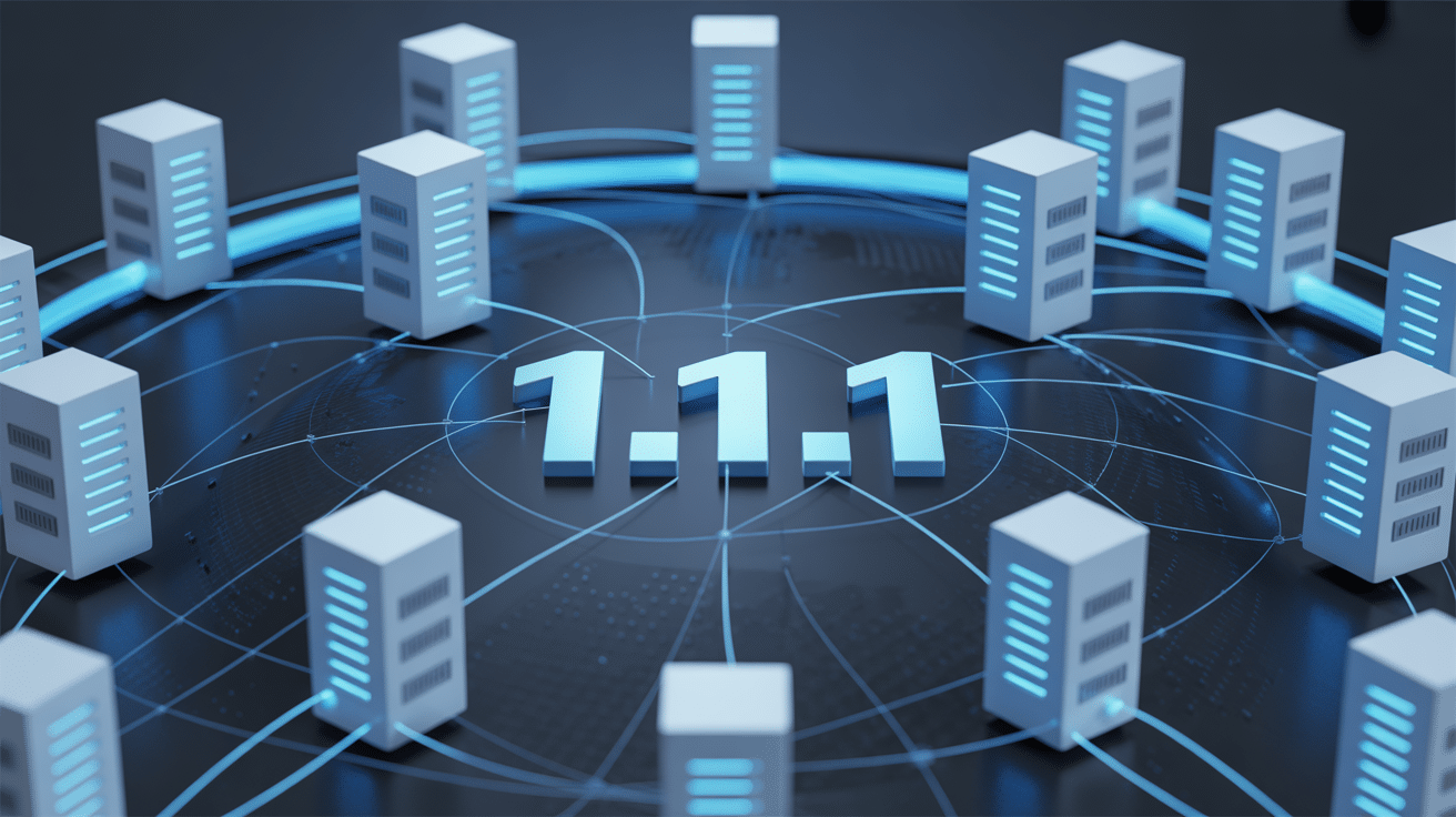 illustration réseau global f1 dns 1.1.1.1