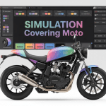 simulation covering moto sur écran et moto personnalisée