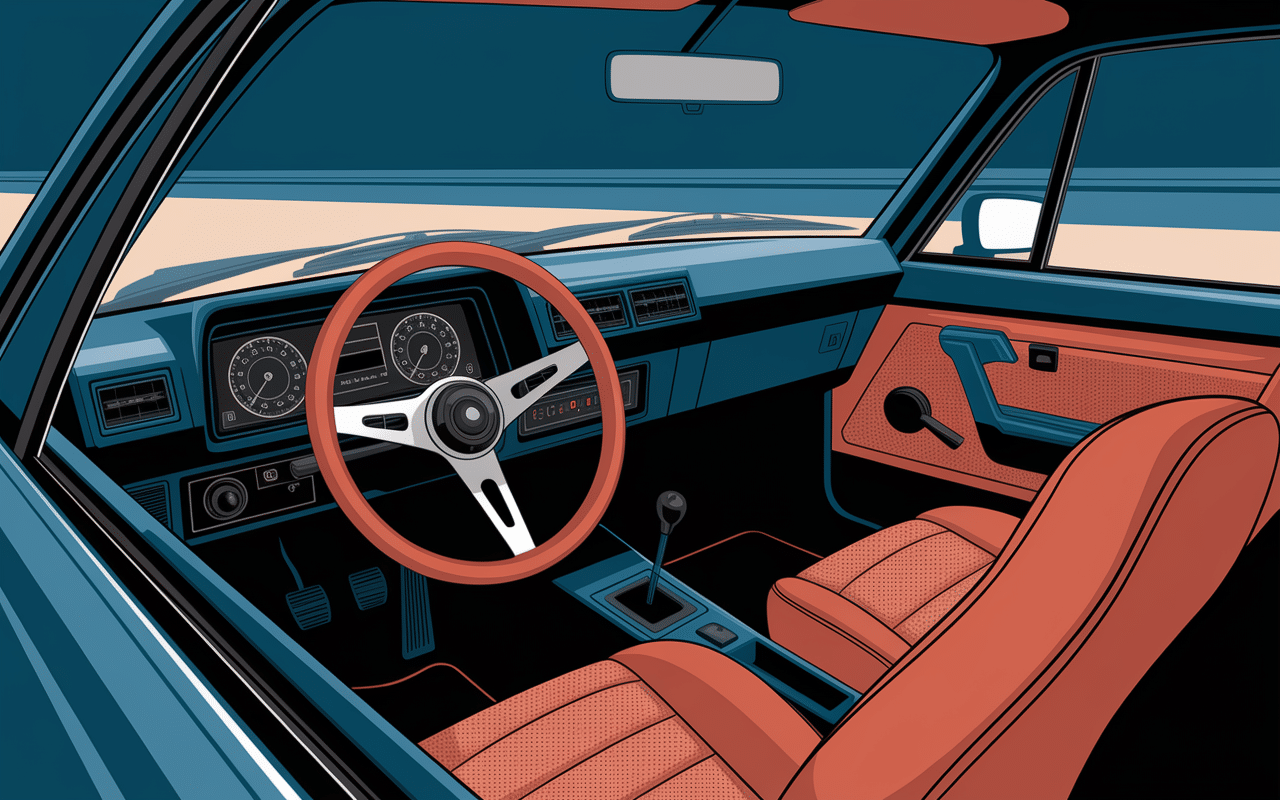 turbo r5 alpine turbo intérieur voiture sportive 80s