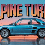 turbo r5 alpine turbo voiture sportive bleue années 80 rétro