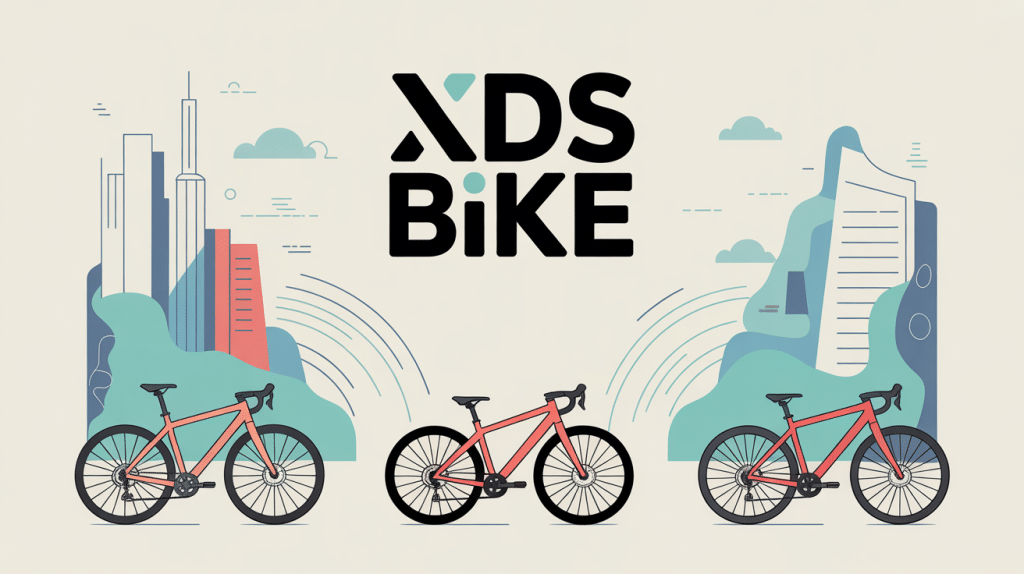 xds bike alignés vtt route urbain stylisé