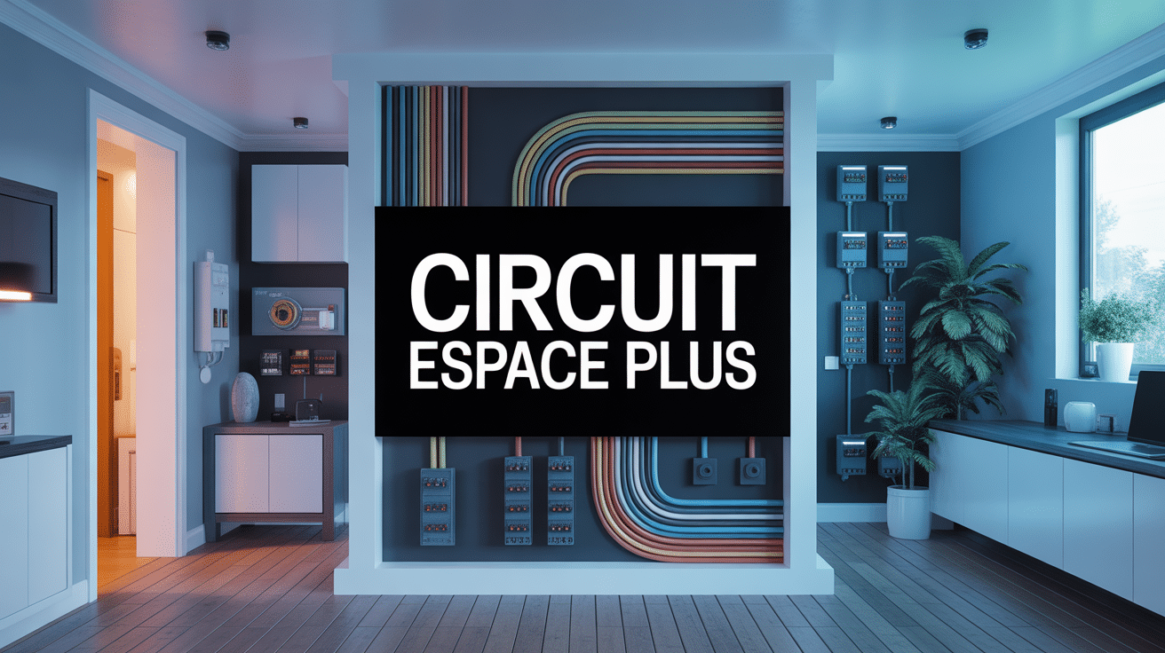 Vue circuit espace plus avec installation électrique moderne