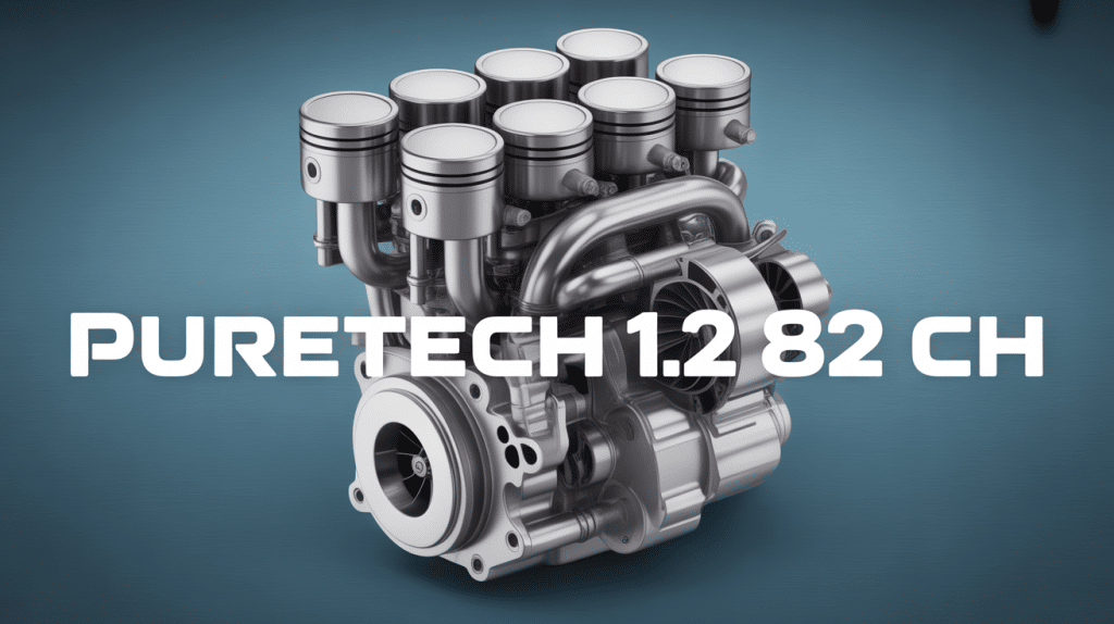 Vue coupe moteur puretech 1.2 82 ch moderne