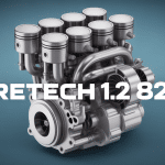 Vue coupe moteur puretech 1.2 82 ch moderne