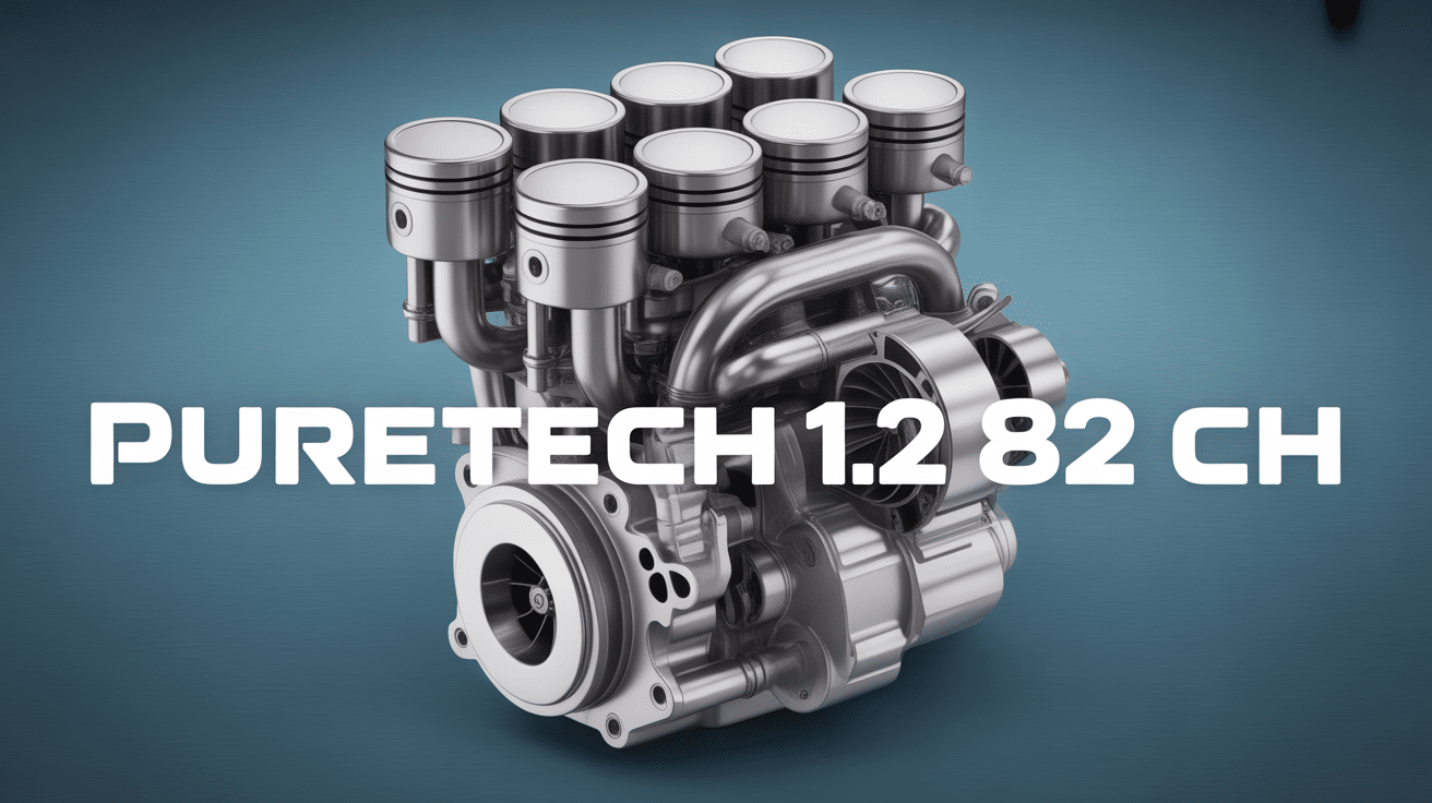 Vue coupe moteur puretech 1.2 82 ch moderne