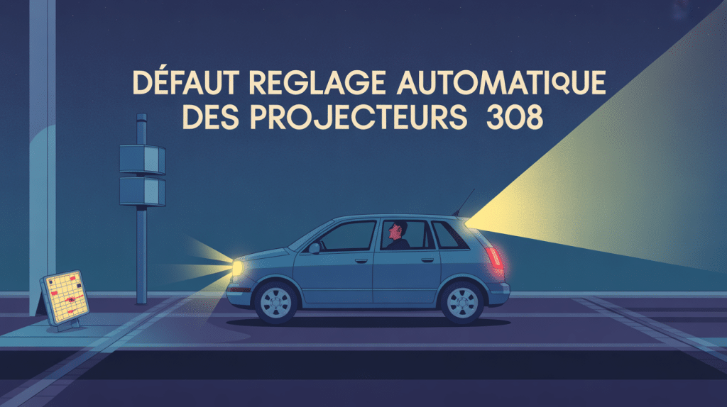 Défaut réglage automatique des projecteurs 308 sur route de nuit